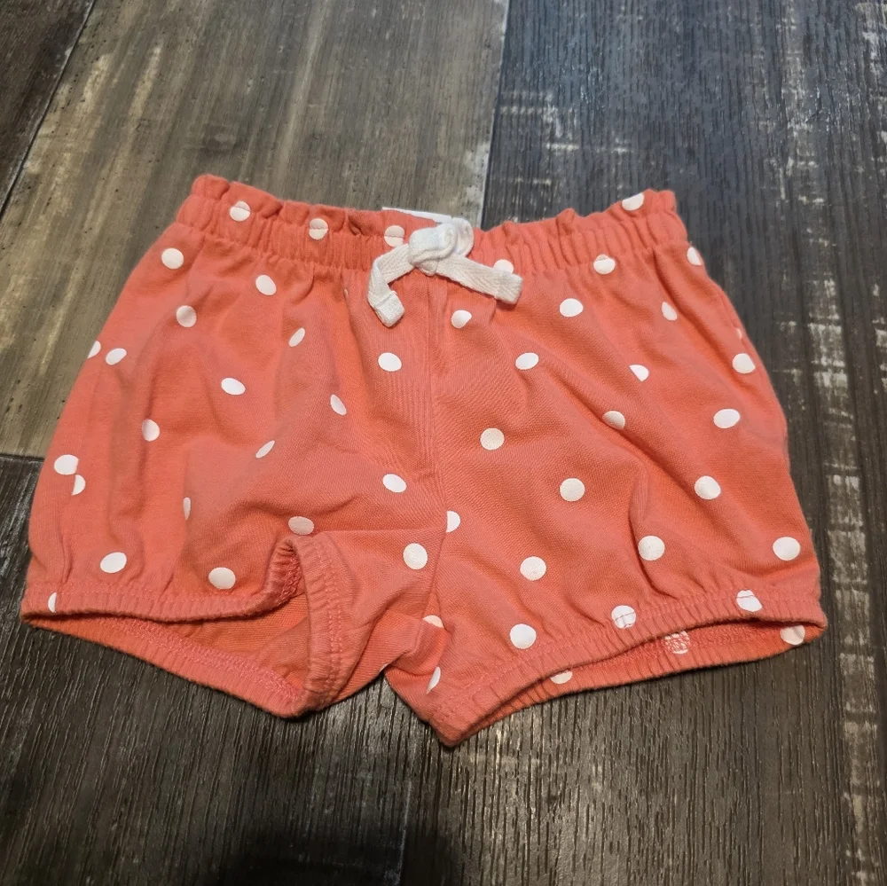 Jumping Beans Coral Polka Dot Shorts
